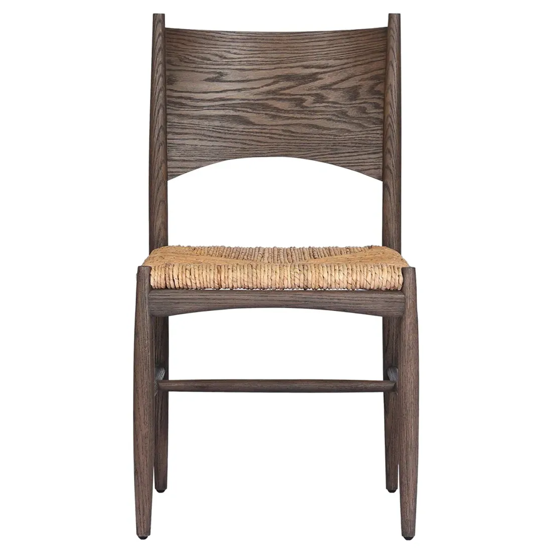 Clara Woven Dining Side Chair - Dark Brown, Oak