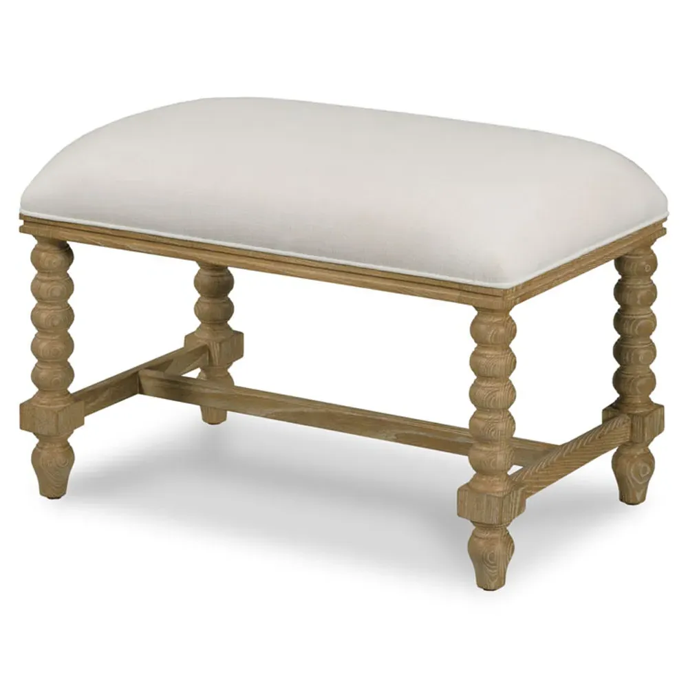 Claremont Spindle Wood Stool - Brown, Hardwood