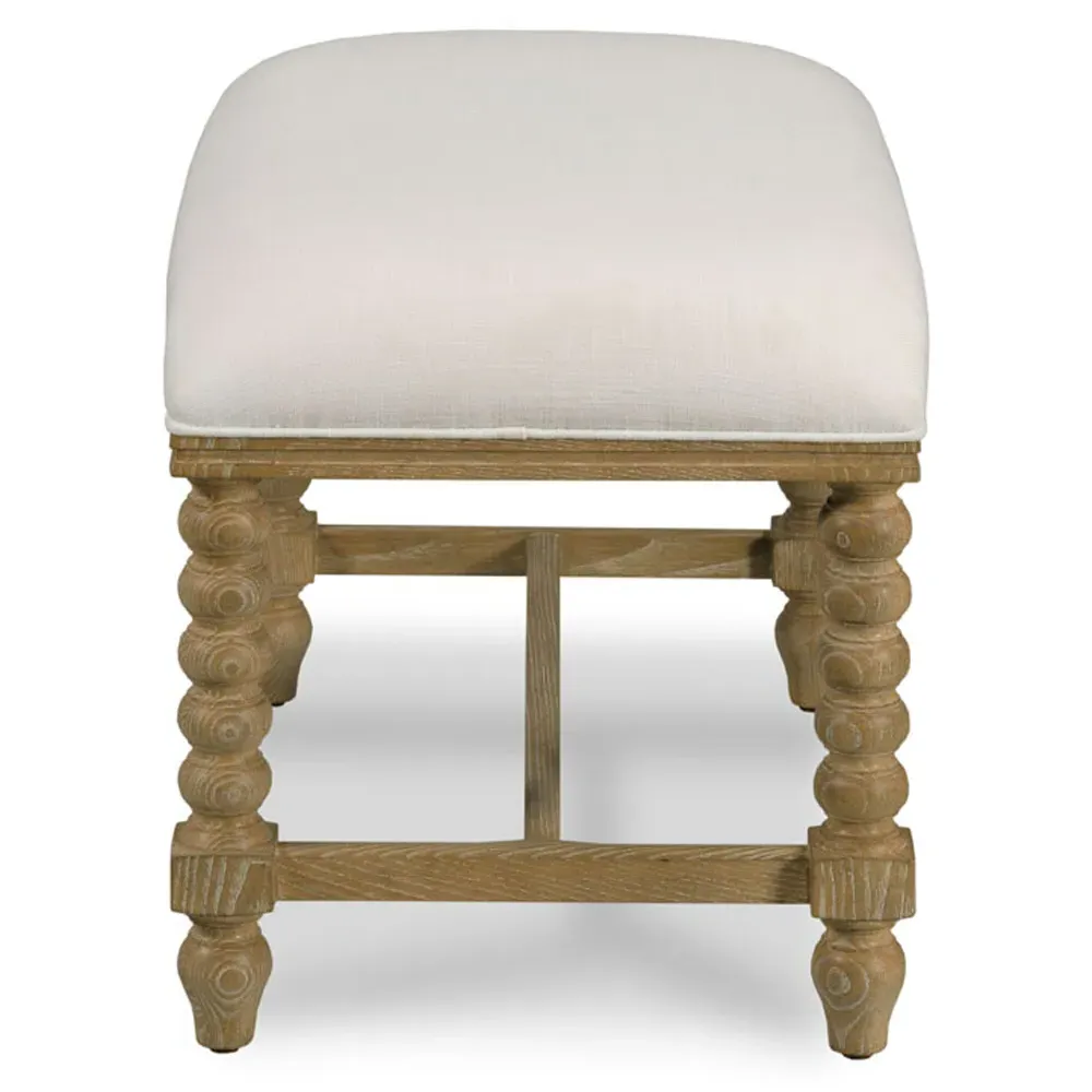 Claremont Spindle Wood Stool - Brown, Hardwood