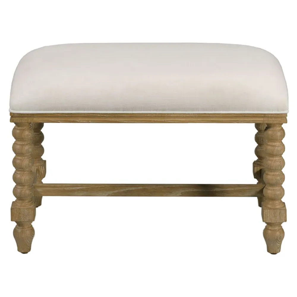 Claremont Spindle Wood Stool - Brown, Hardwood