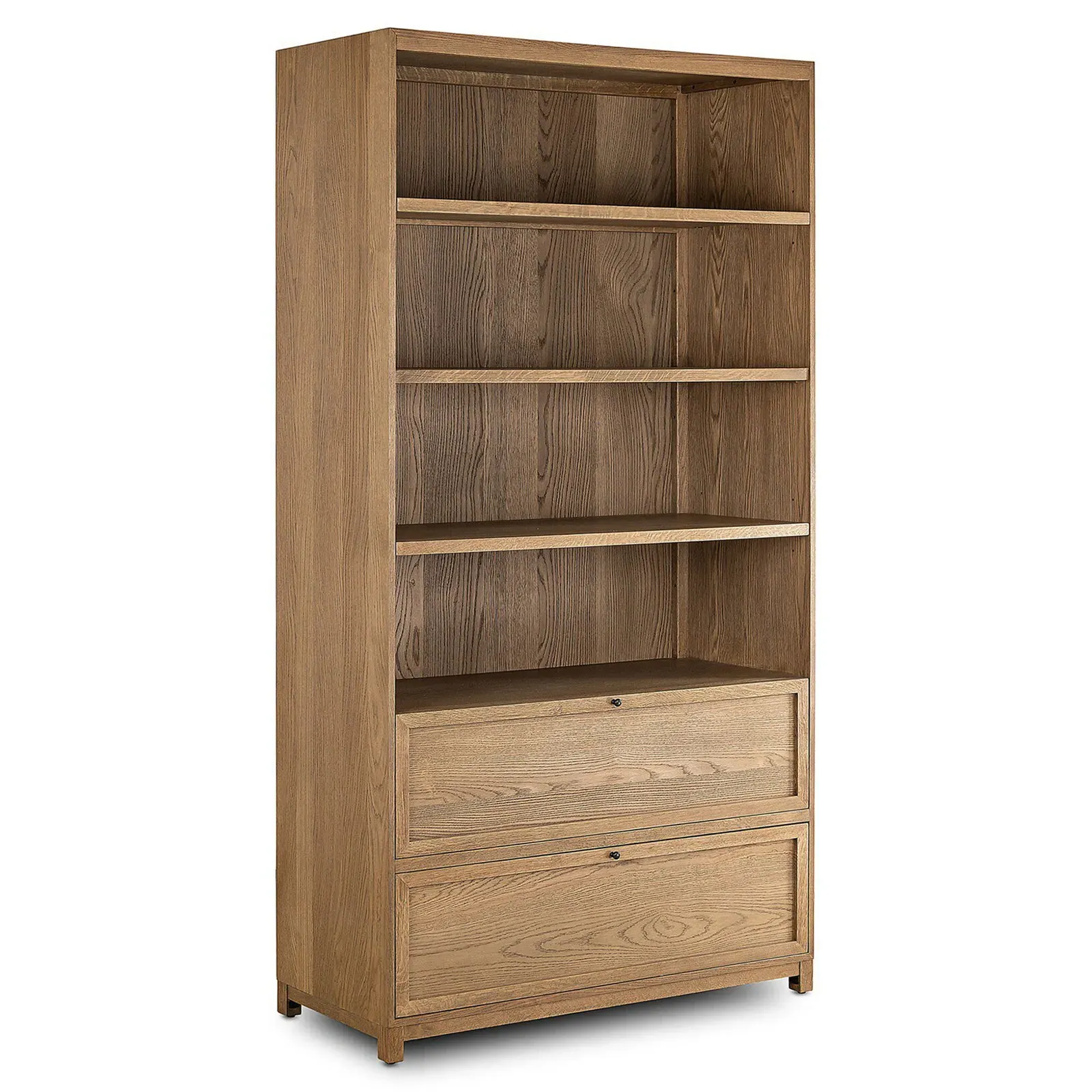 Clarence Bookcase with Drawer - Brown, Oak
