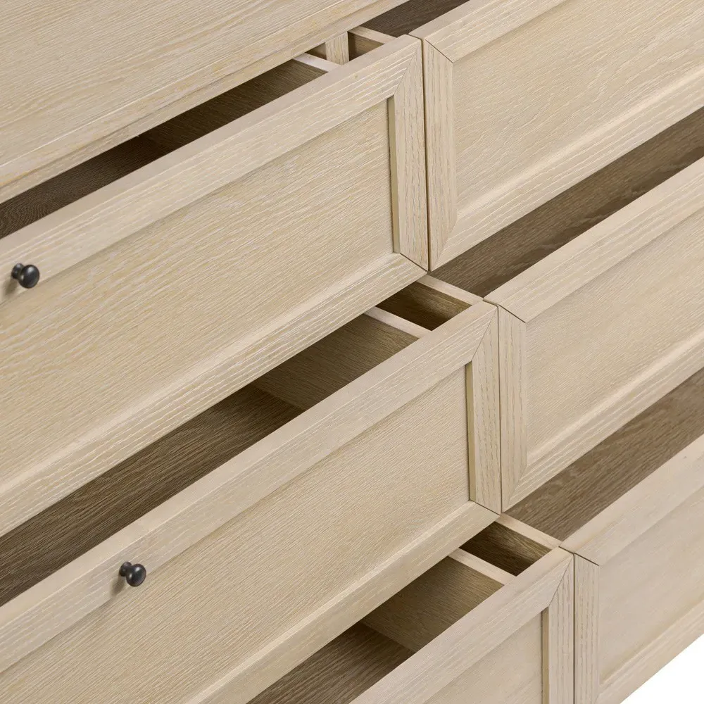 Clarence Double Dresser - Light Bleached, Oak