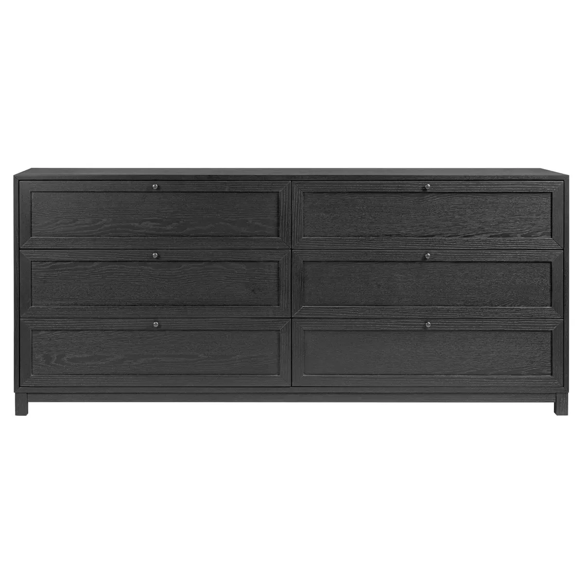 Clarence Double Dresser - Matte Black, Oak