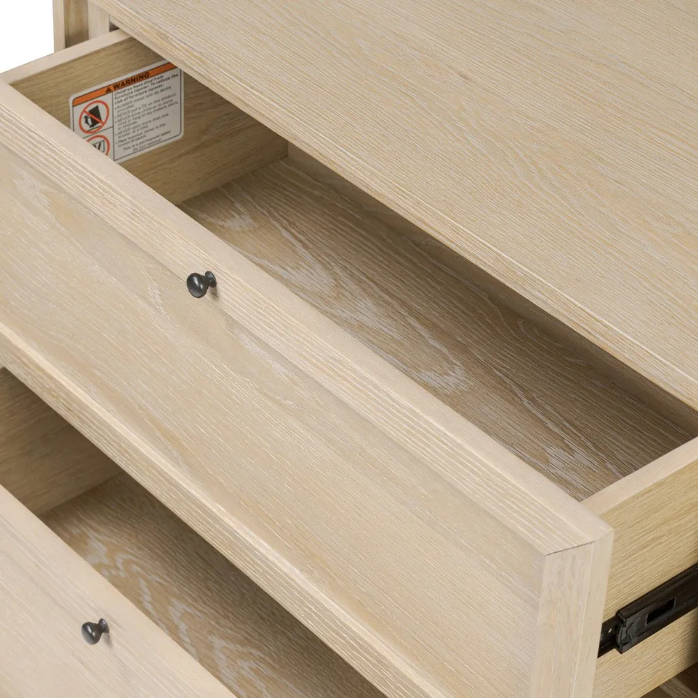 Clarence Nightstand - Light Bleached, Oak