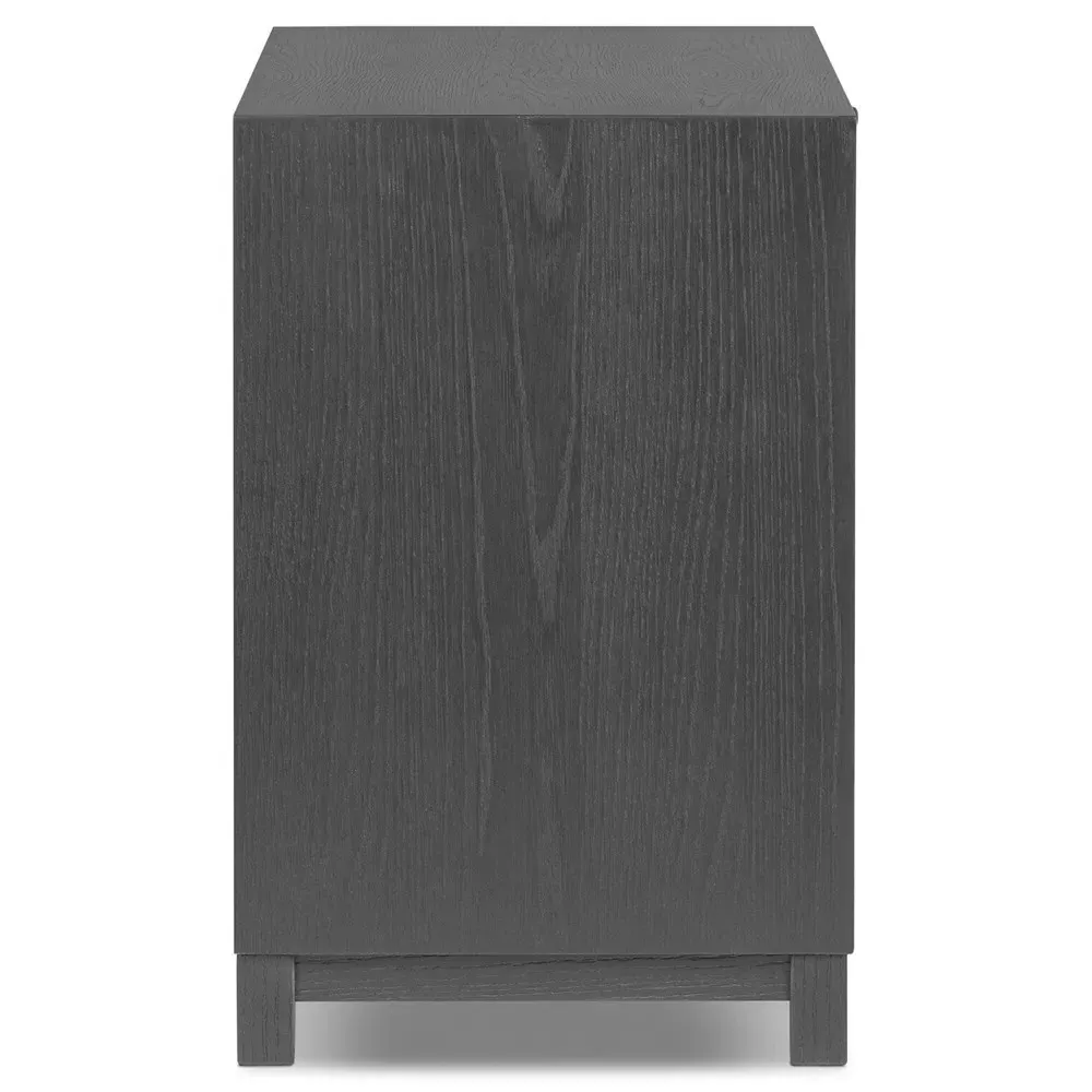Clarence Nightstand - Matte Black, Oak