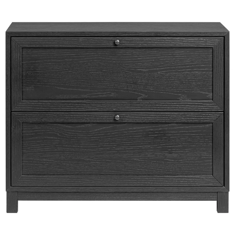 Clarence Nightstand - Matte Black, Oak image