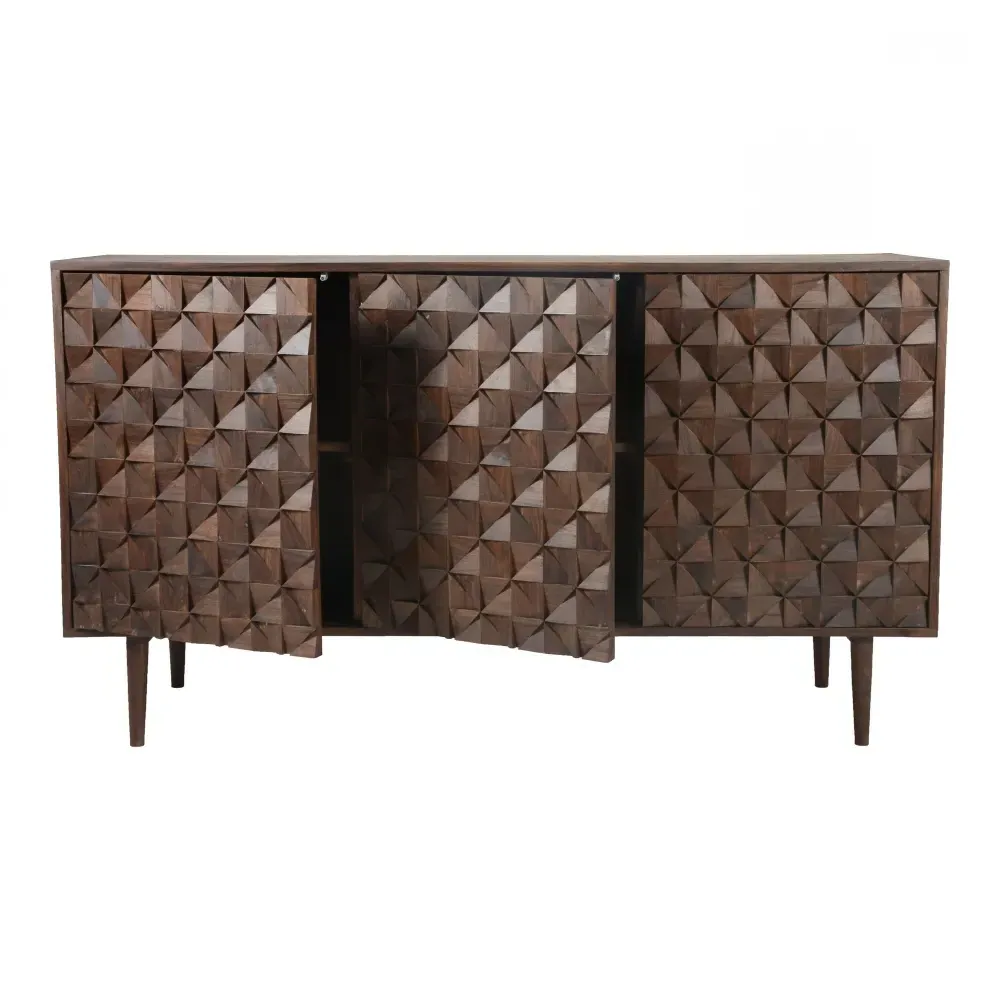 Clark Sideboard - Brown, Sheesam Wood