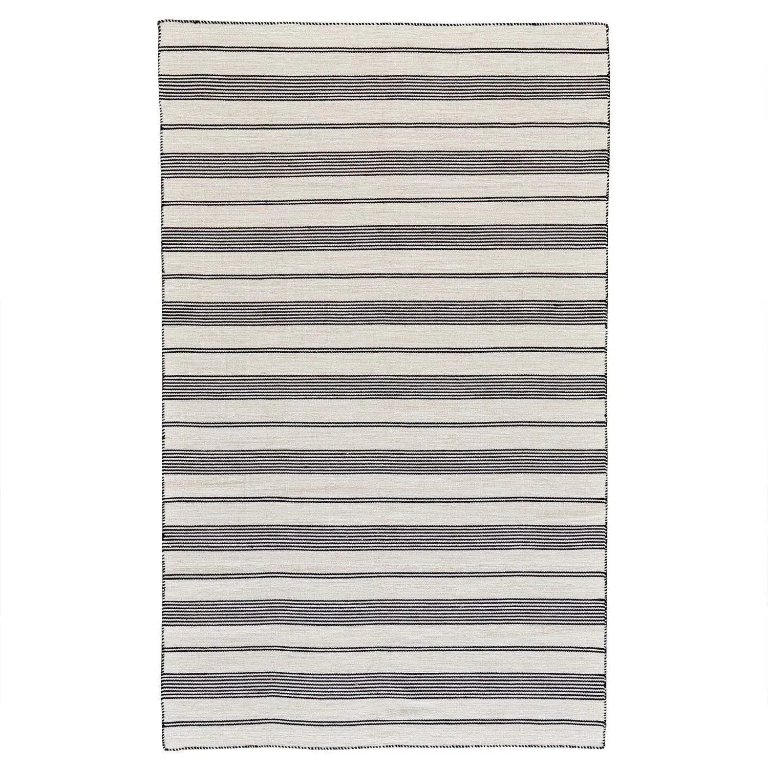 Claude Striped Indoor Outdoor Rug - Black, PET