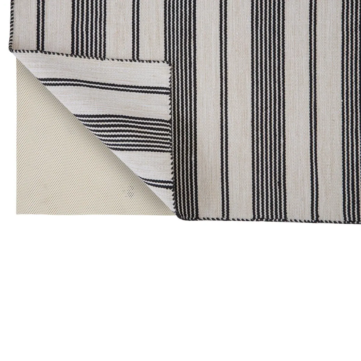 Claude Striped Indoor Outdoor Rug - Black, PET