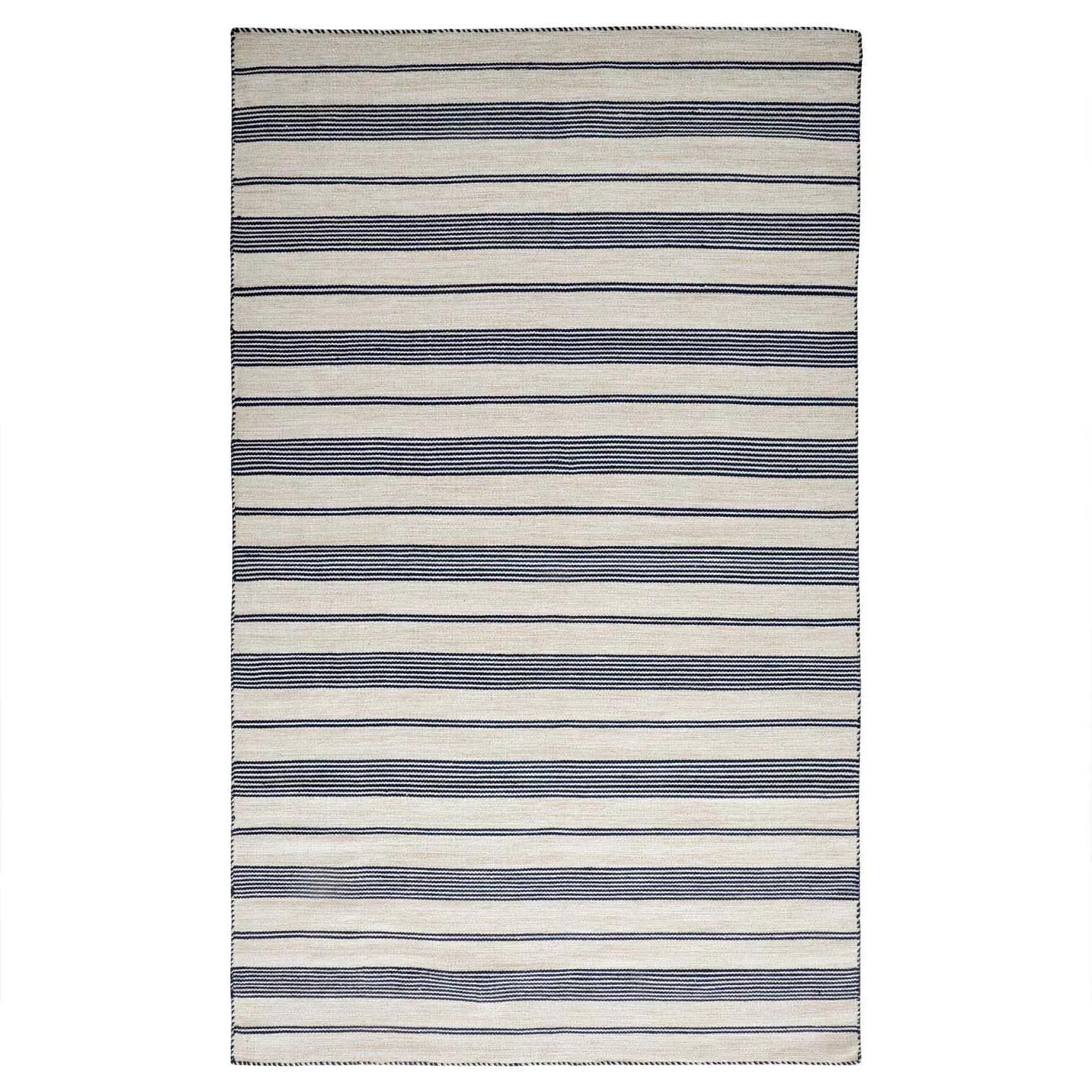 Claude Striped Indoor Outdoor Rug - Blue, PET Fiber