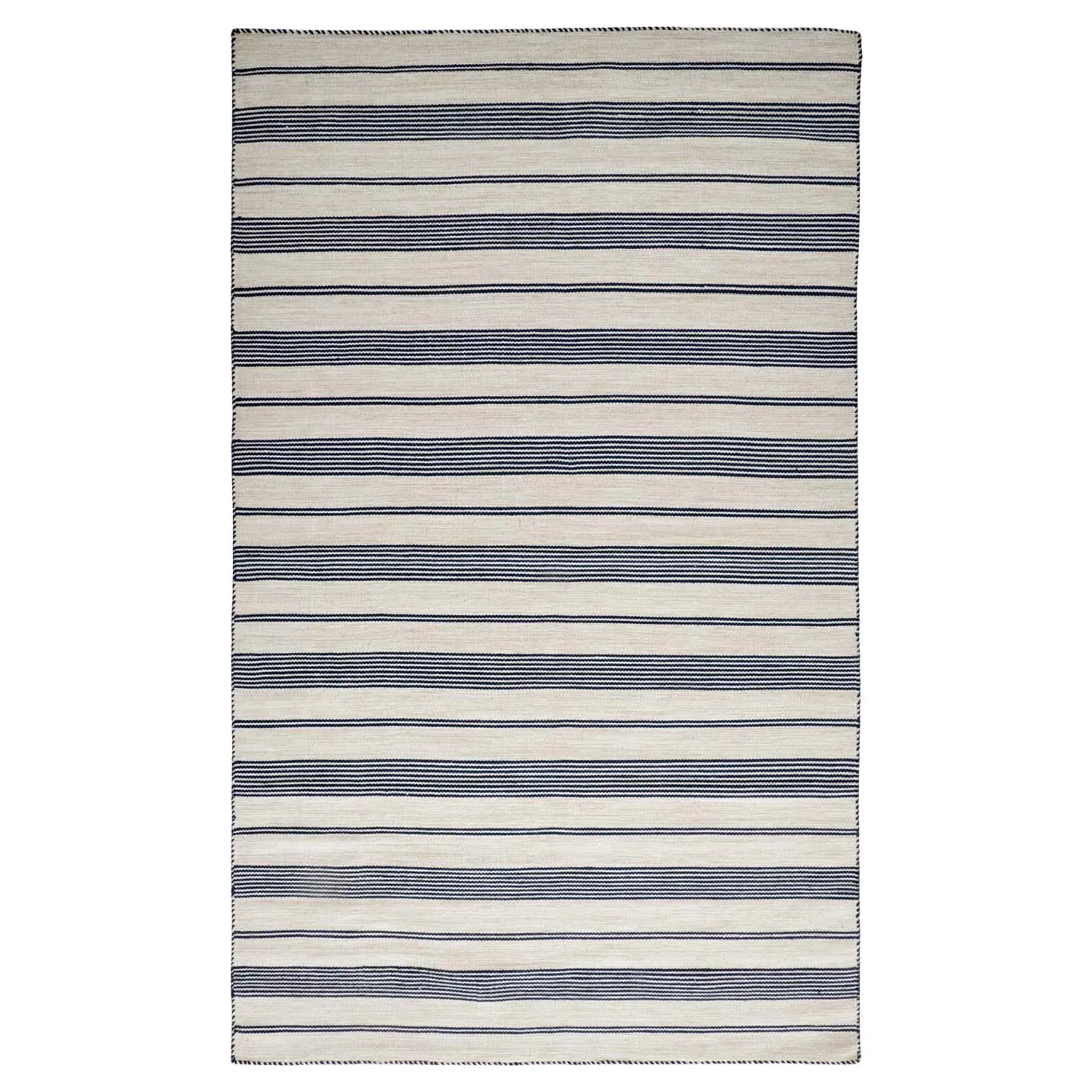 Claude Striped Indoor Outdoor Rug - Blue, PET Fiber