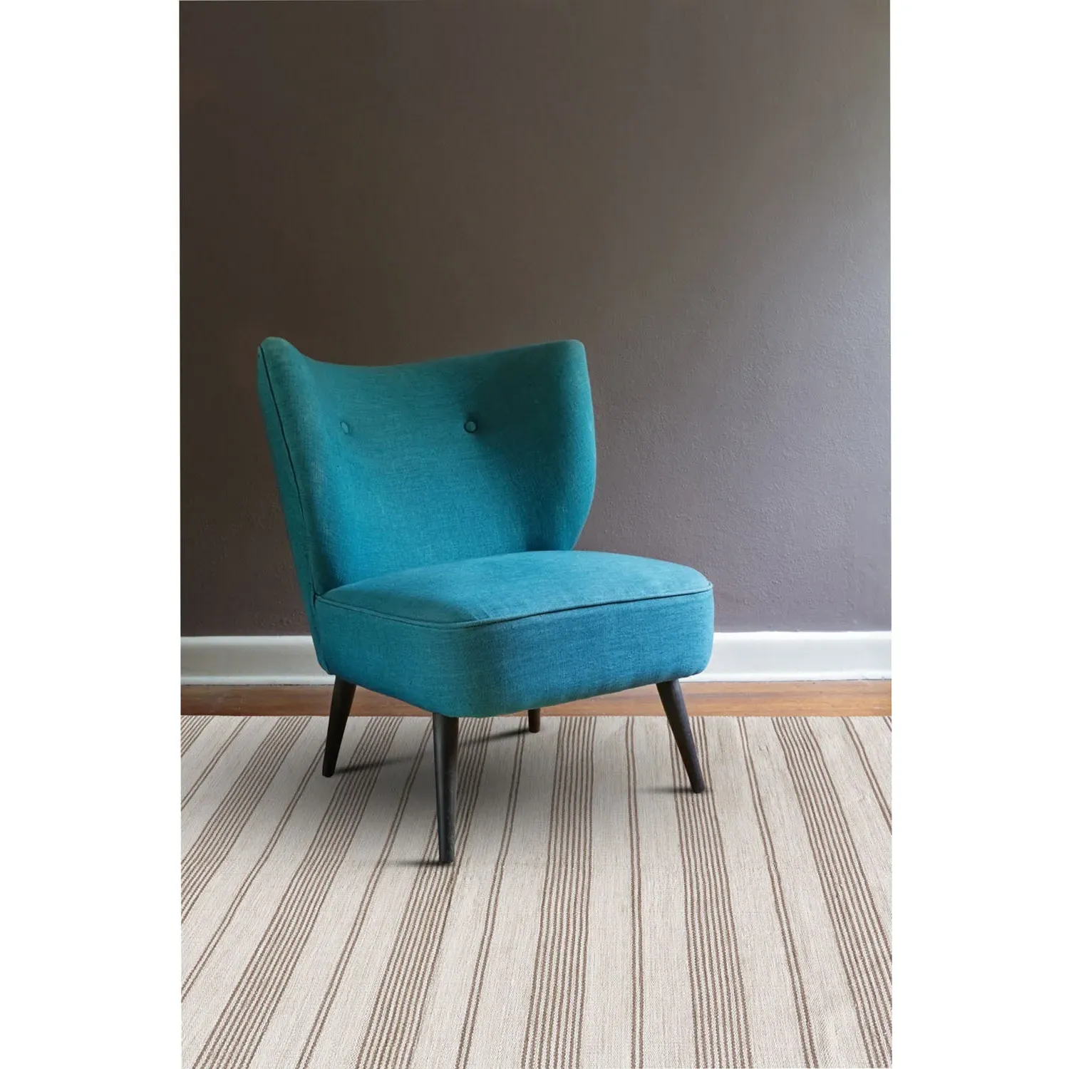 Claude Striped Indoor Outdoor Rug - Brown, PET