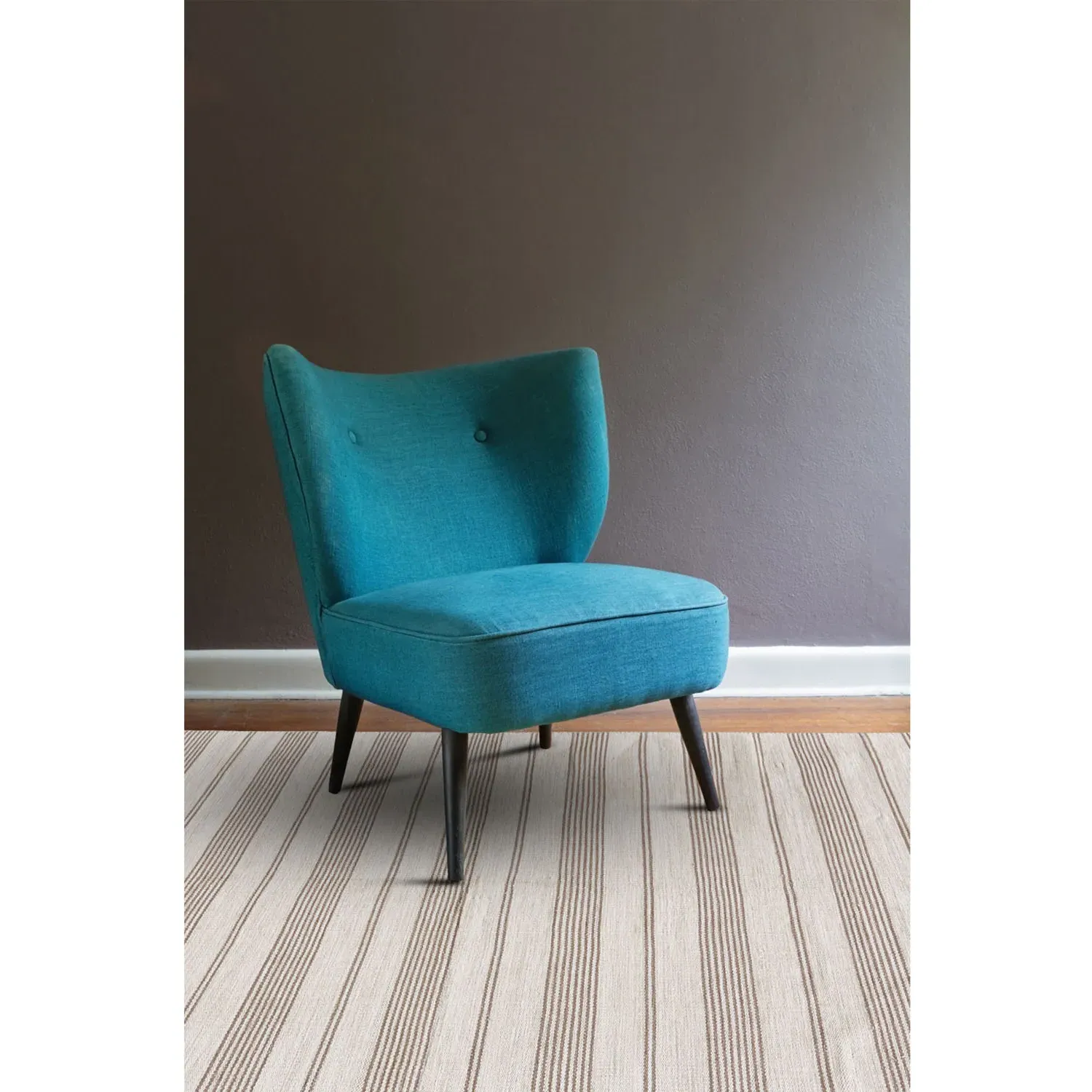 Claude Striped Indoor Outdoor Rug - Brown, PET