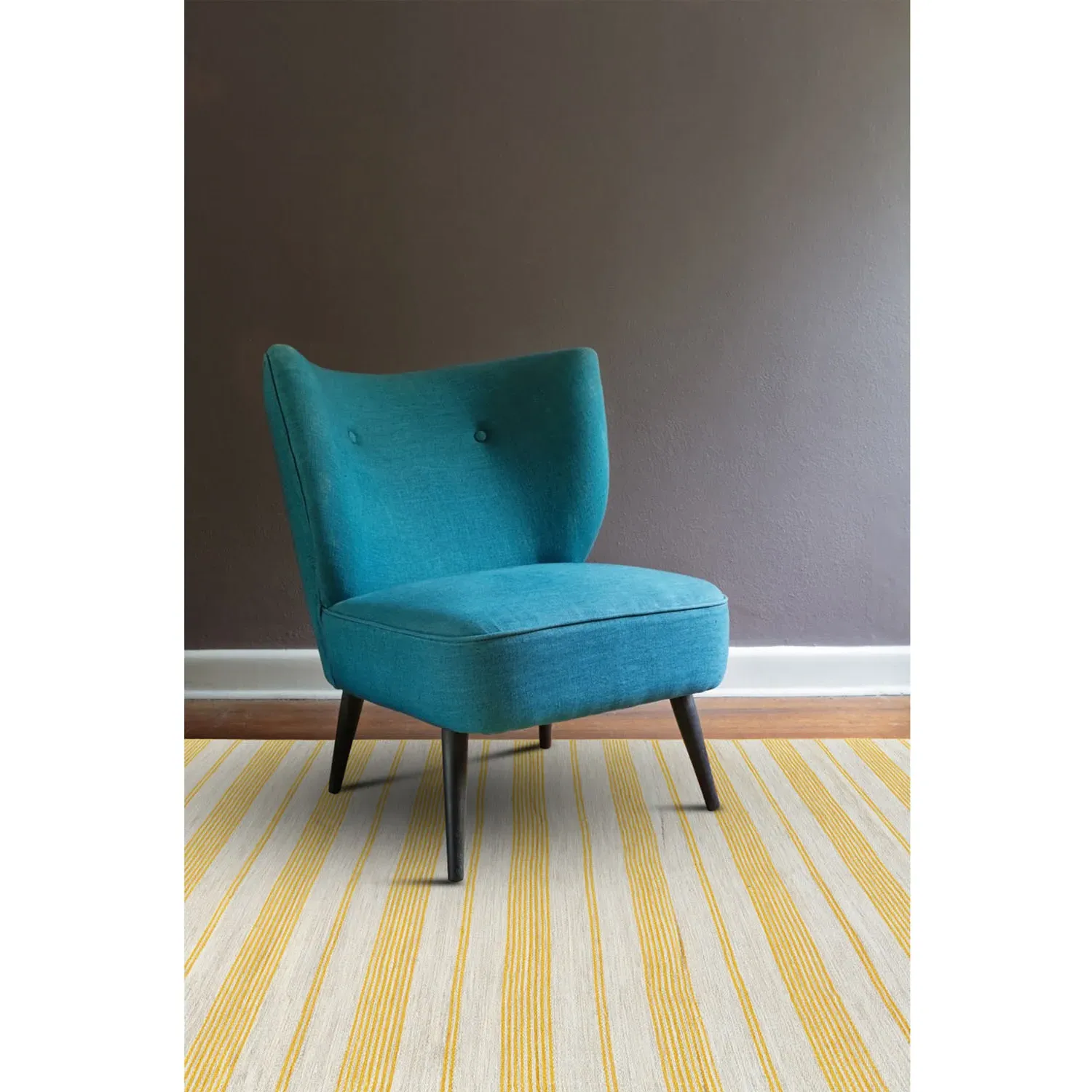 Claude Striped Indoor Outdoor Rug - Yellow, PET