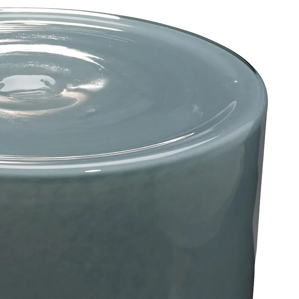 Claudia Garden Stool - Blue, Glass