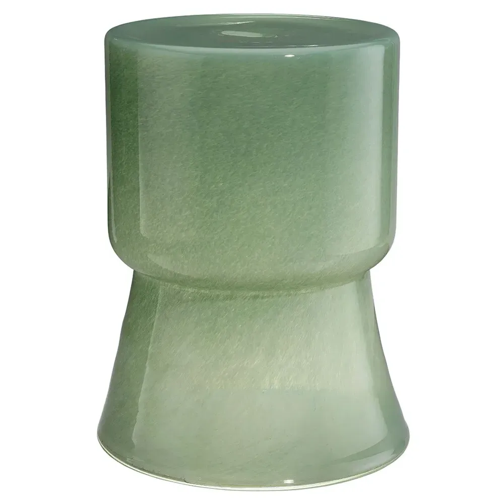 Claudia Garden Stool - Green, Glass
