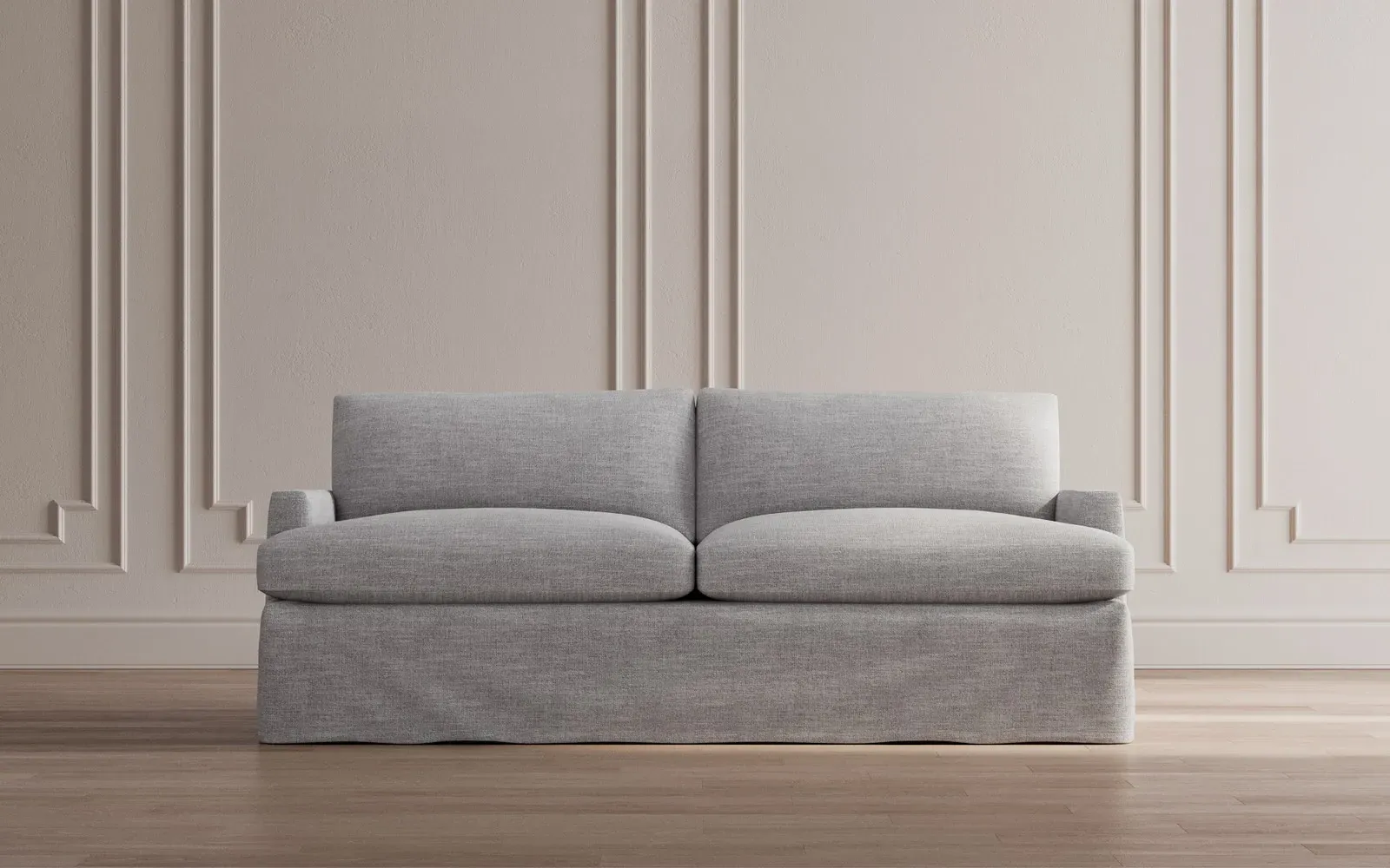 Claudie 3-Seater Slipcovered Sofa - Baby Fawn