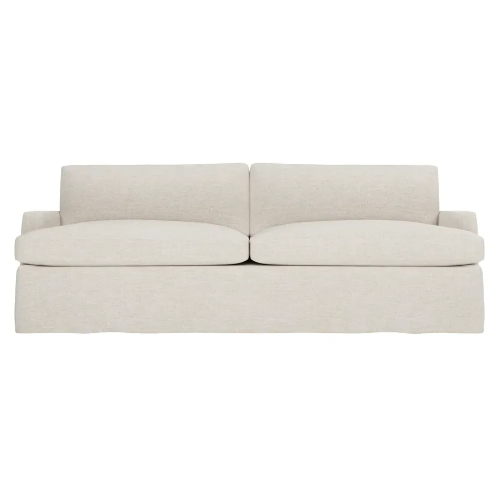 Claudie 3-Seater Slipcovered Sofa - Pearl