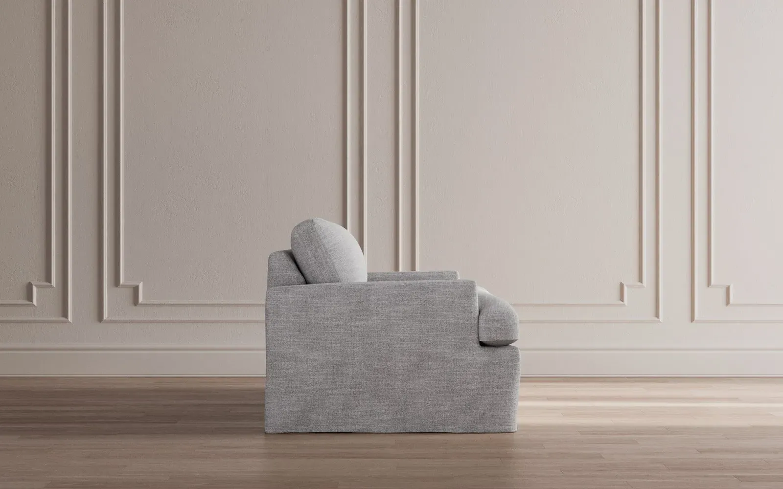 Claudie 3-Seater Slipcovered Sofa - Straw