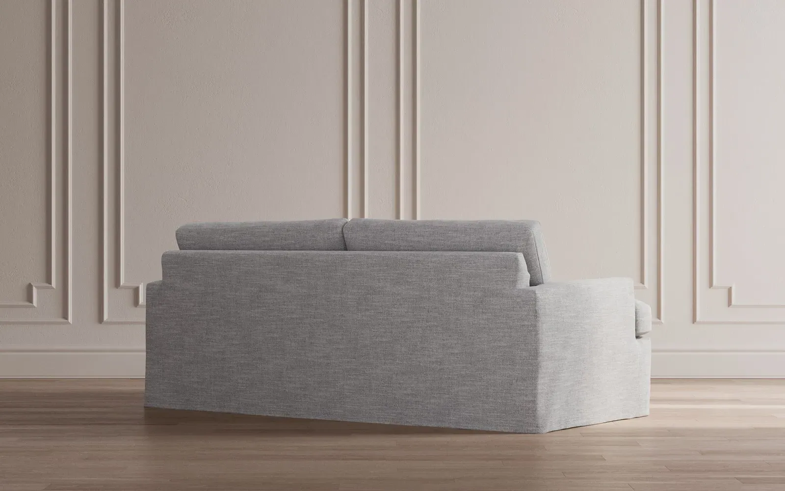 Claudie 3-Seater Slipcovered Sofa - Straw