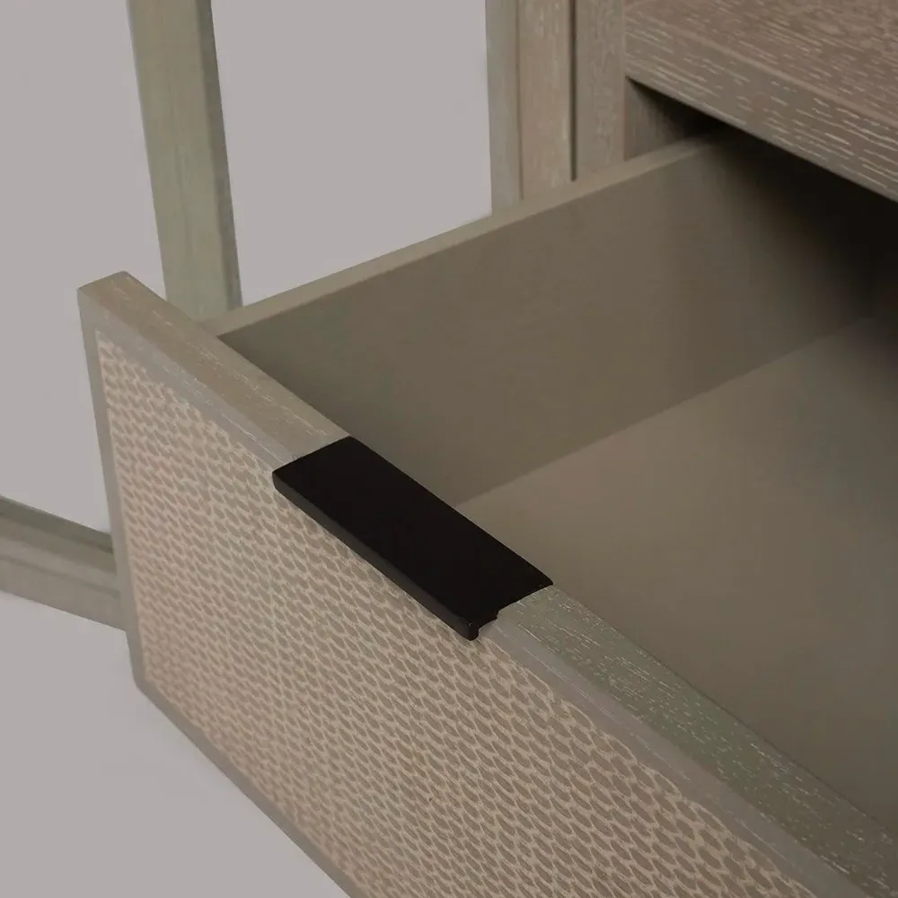 Claudine Arched Display Case - Cliffside Beige, Rattan