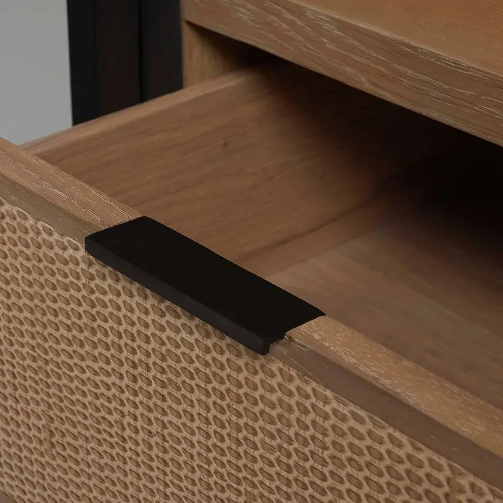 Claudine Arched Display Case - Coffee Black, Rattan