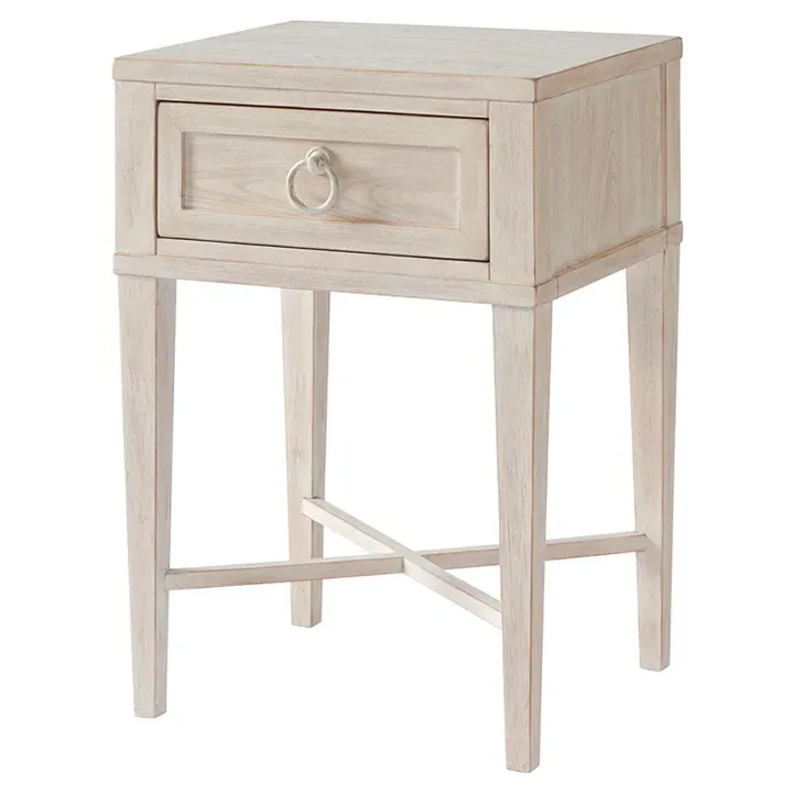 Clay 1 Drawer Nightstand with Tapered Legs - Sailcloth, Wood