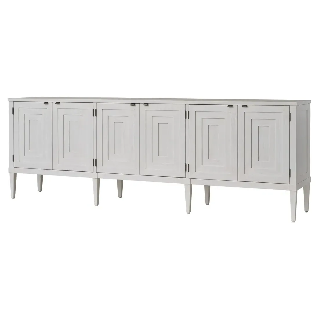 Clearwater 100" Media Console - White, Mahogany