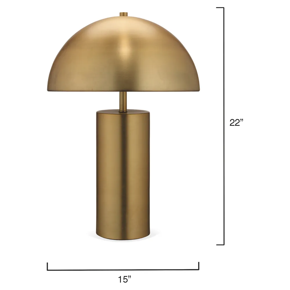 Cleave Dome Table Lamp - Antique Gold, Metal