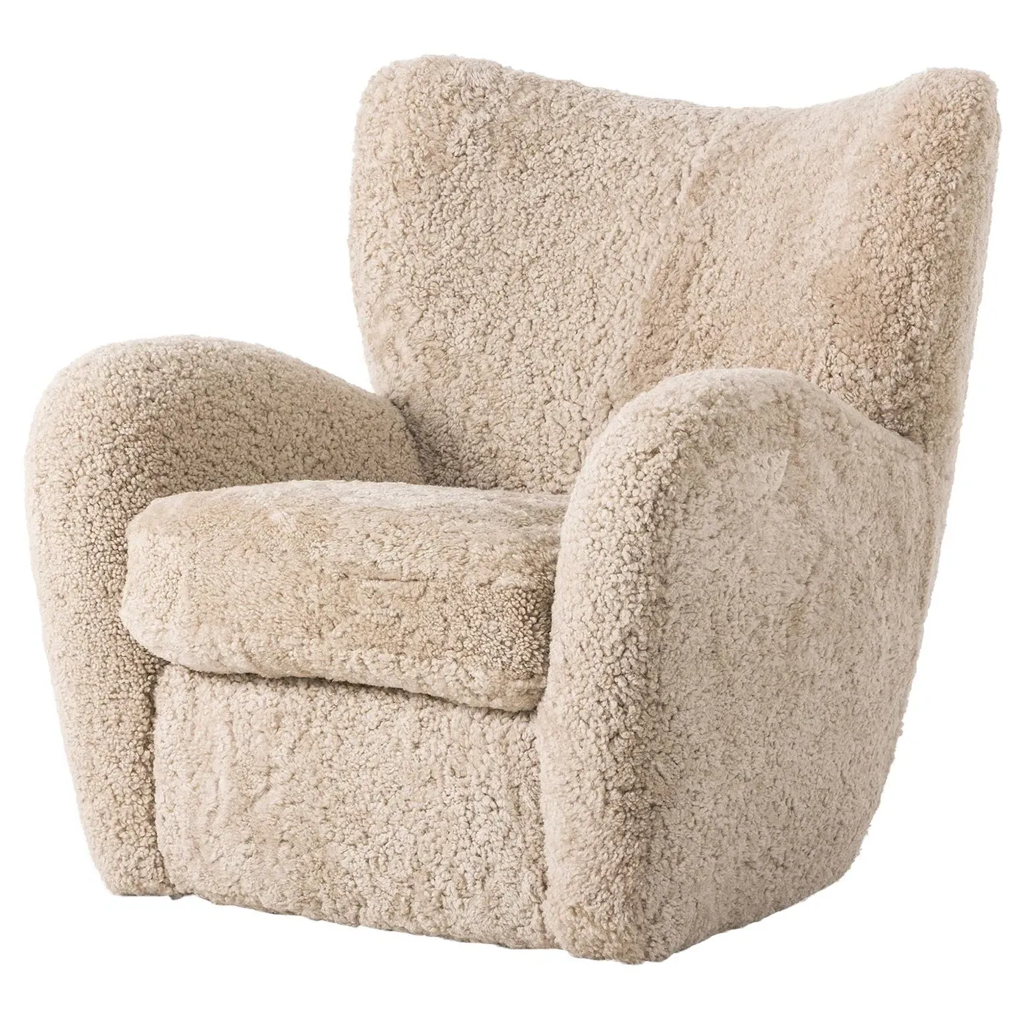 Clemmie Arm Chair - Beige, Shearling image