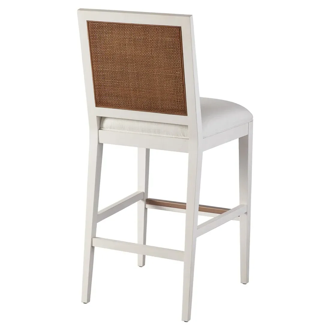 Cleo Bar Stool - White, Maple Wood