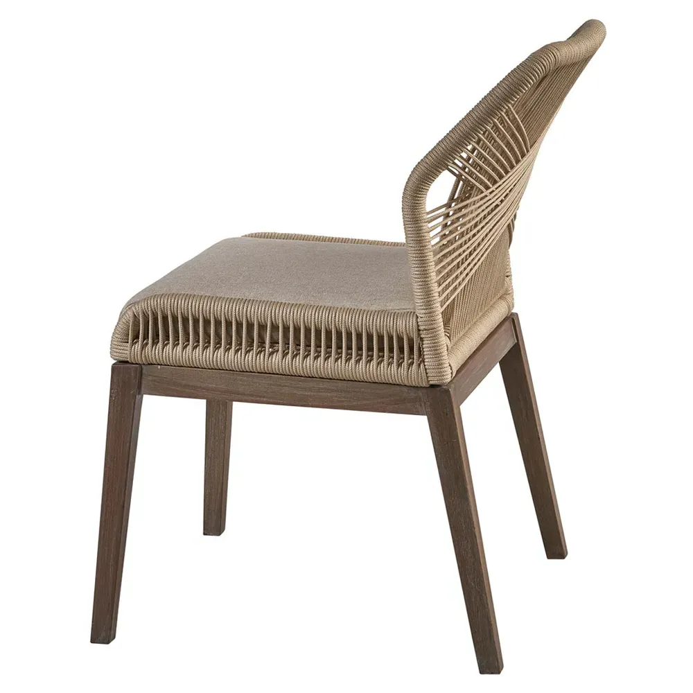 Cleo Dining Side Chair with Upholstered Seat - Brown, Mahogany