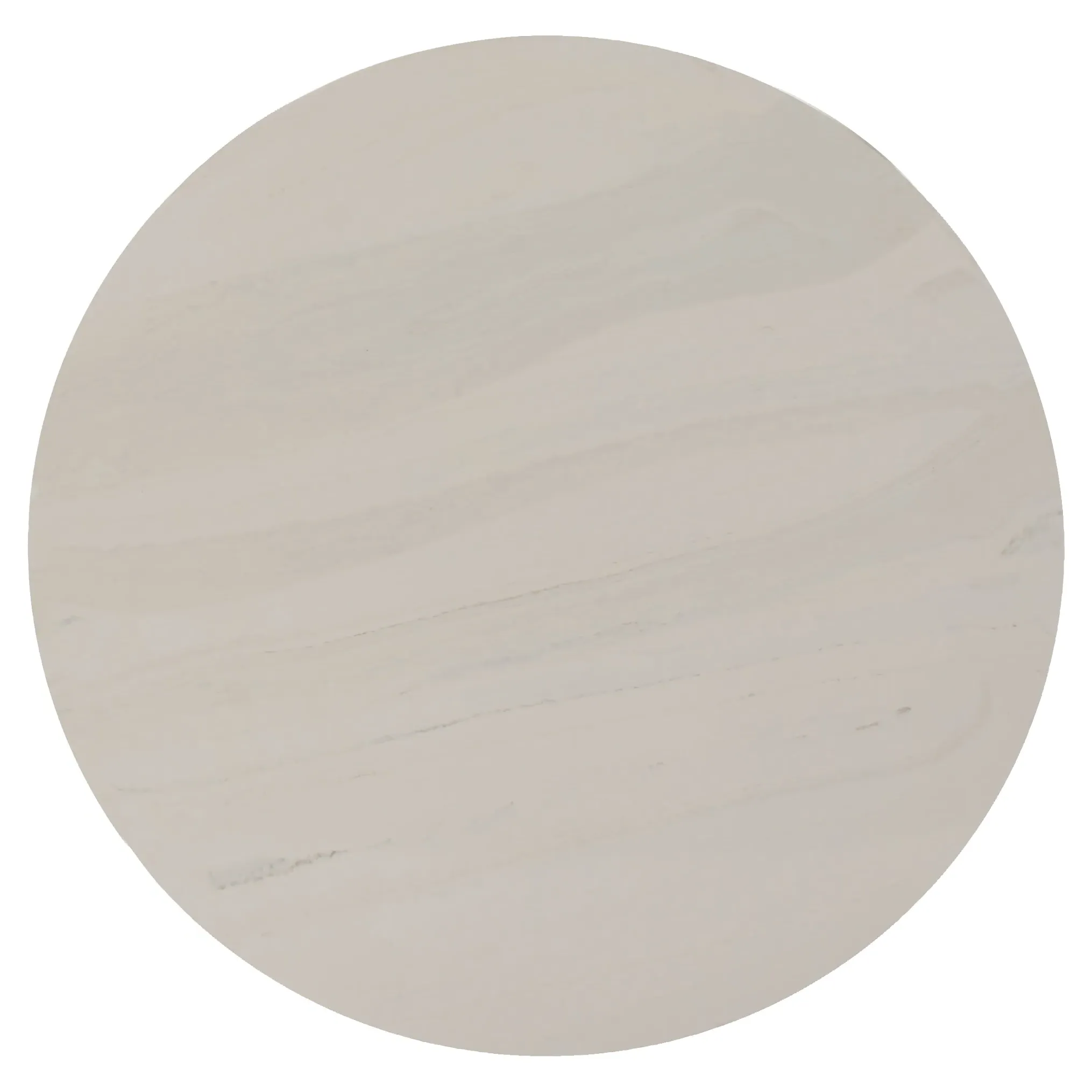 Cleo Round End Table - White, Faux Marble