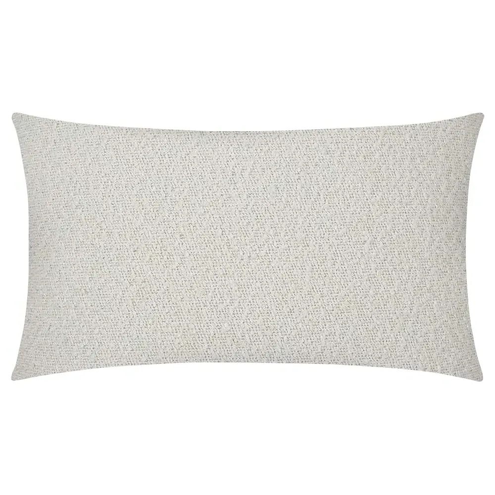 Cleo Textured Decorative Lumbar Pillow - Ivory, Polyester