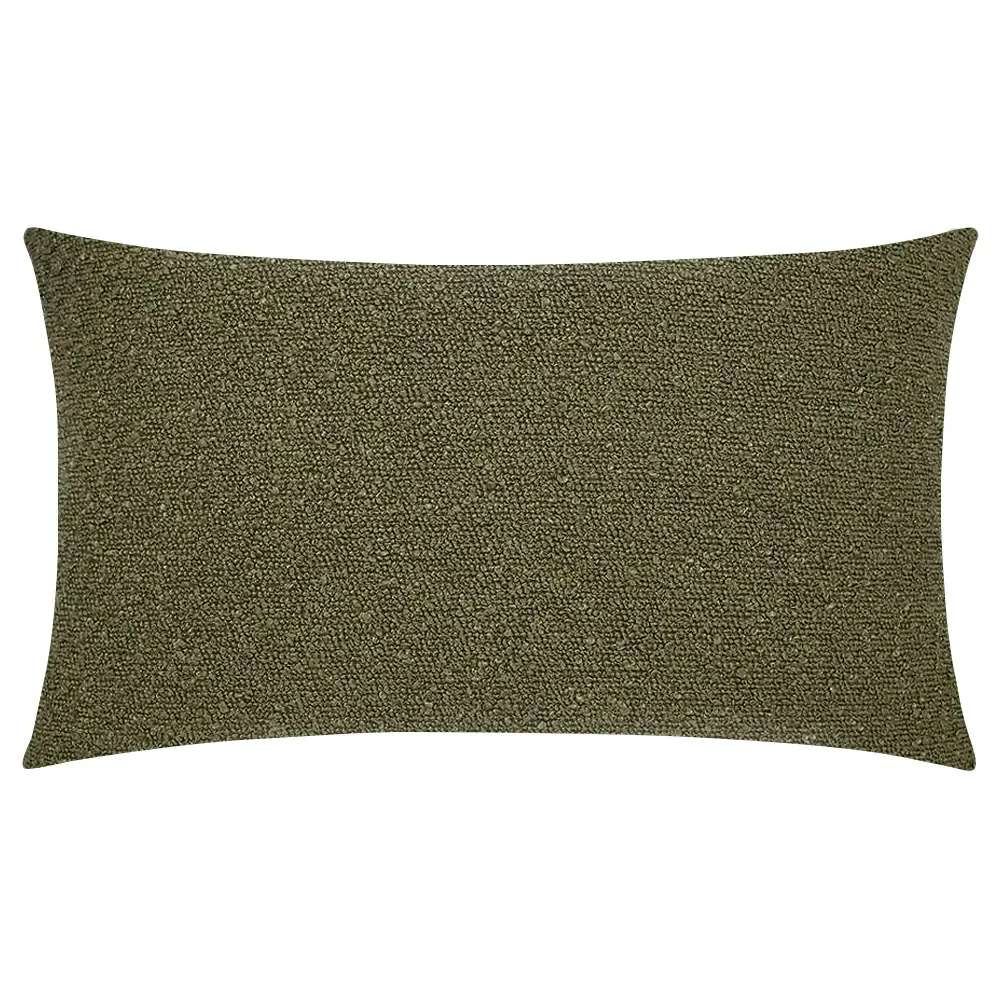 Cleo Textured Decorative Lumbar Pillow - Moss Green, Polyester