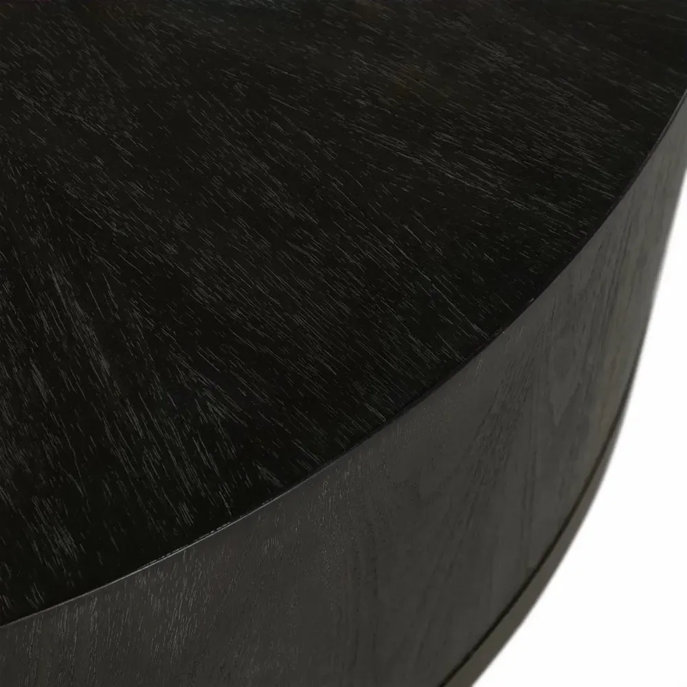 Clifton Round Coffee Table - Black, Wood