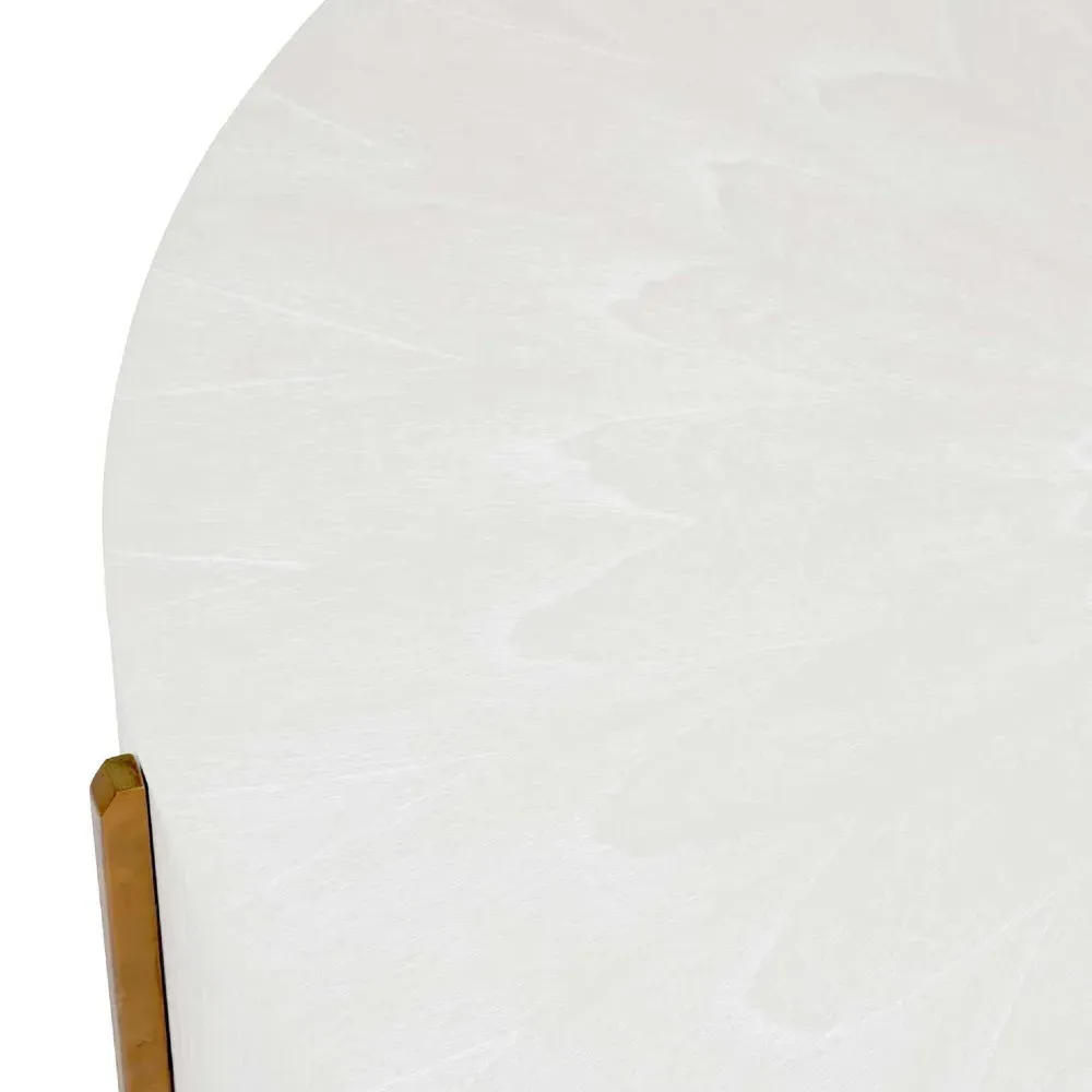 Clifton Round Coffee Table - White, Oak