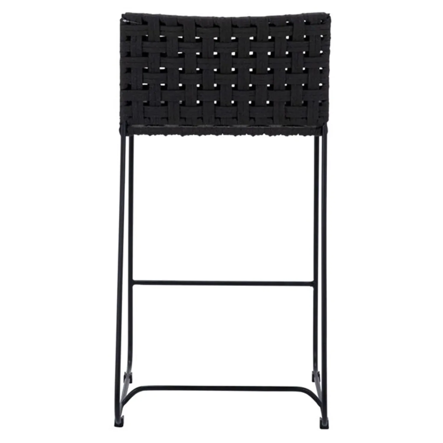 Clint Woven Rope Counter Stool - Black, Iron