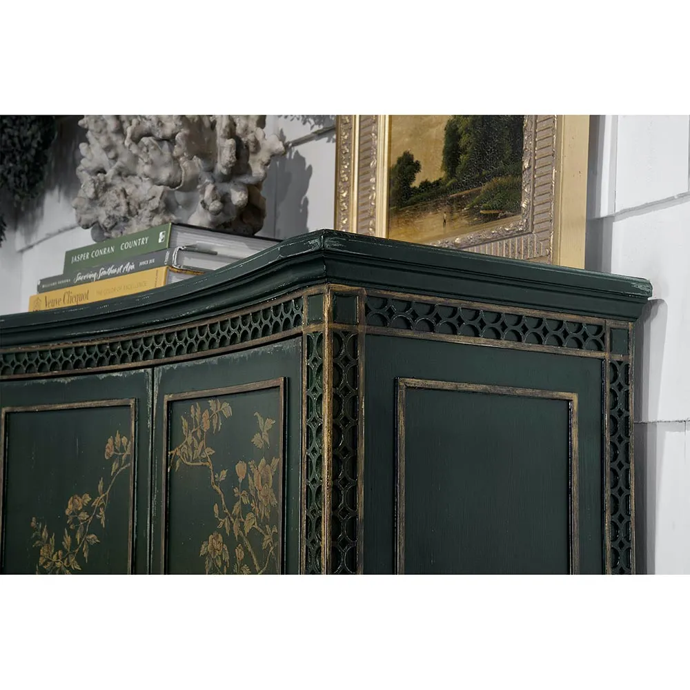 Clinton 2 Door Sideboard Handpainted - Dark Green, Maple