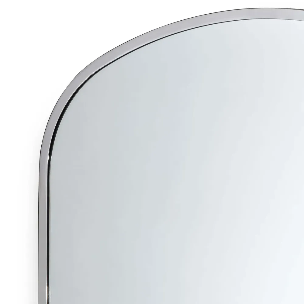 Cloak Arched Wall Mirror - Polished Nickel, Stainless Steel