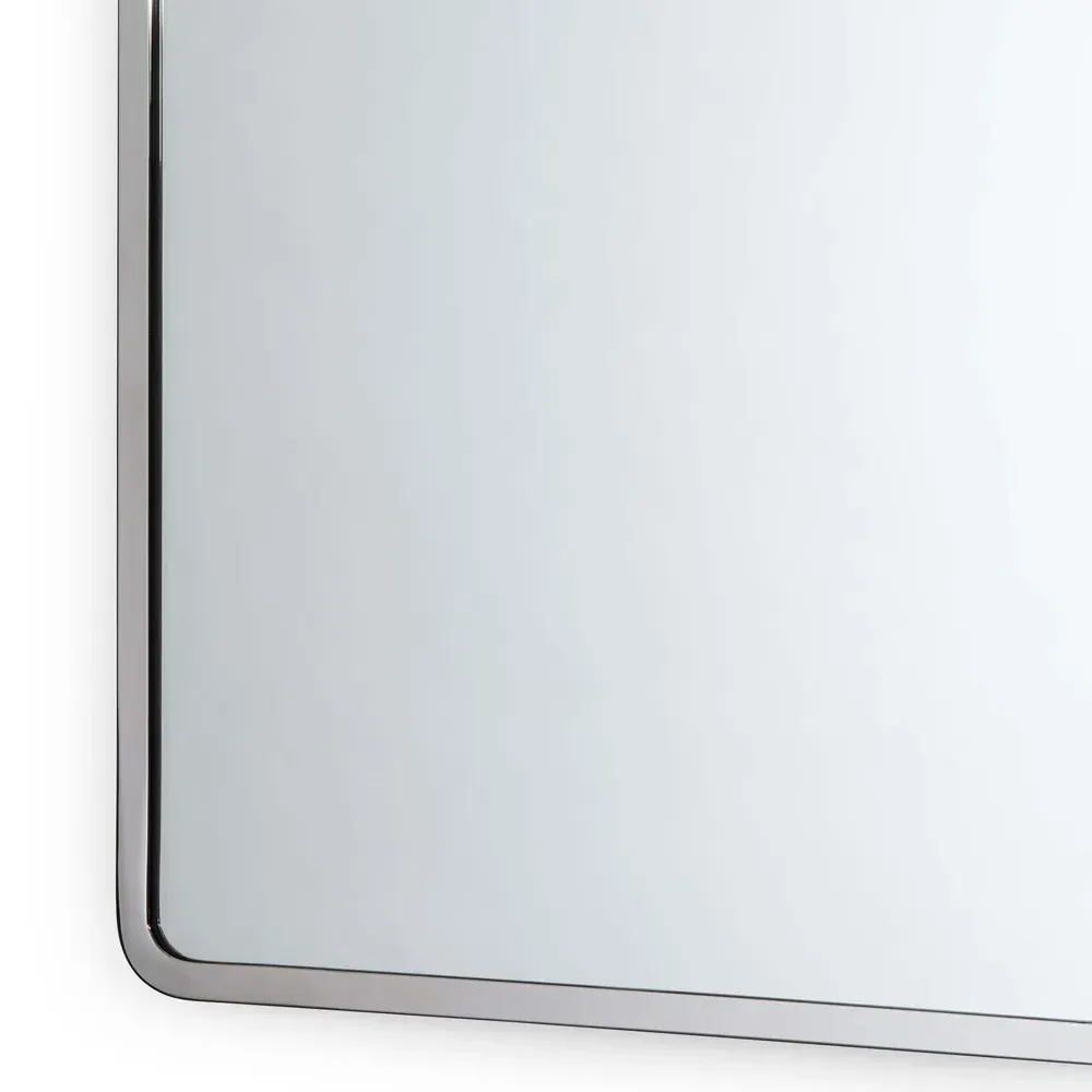 Cloak Arched Wall Mirror - Polished Nickel, Stainless Steel