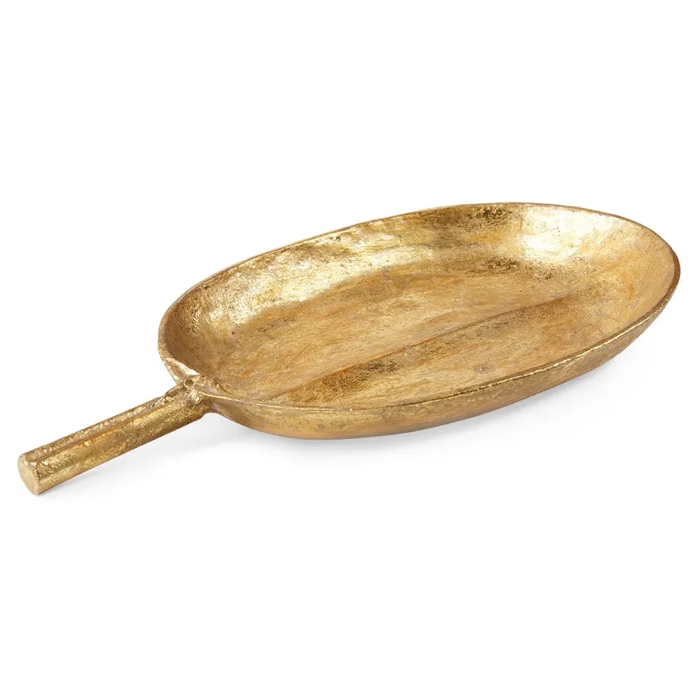 Clovis Decorative Tray - Gold Leaf, Metal