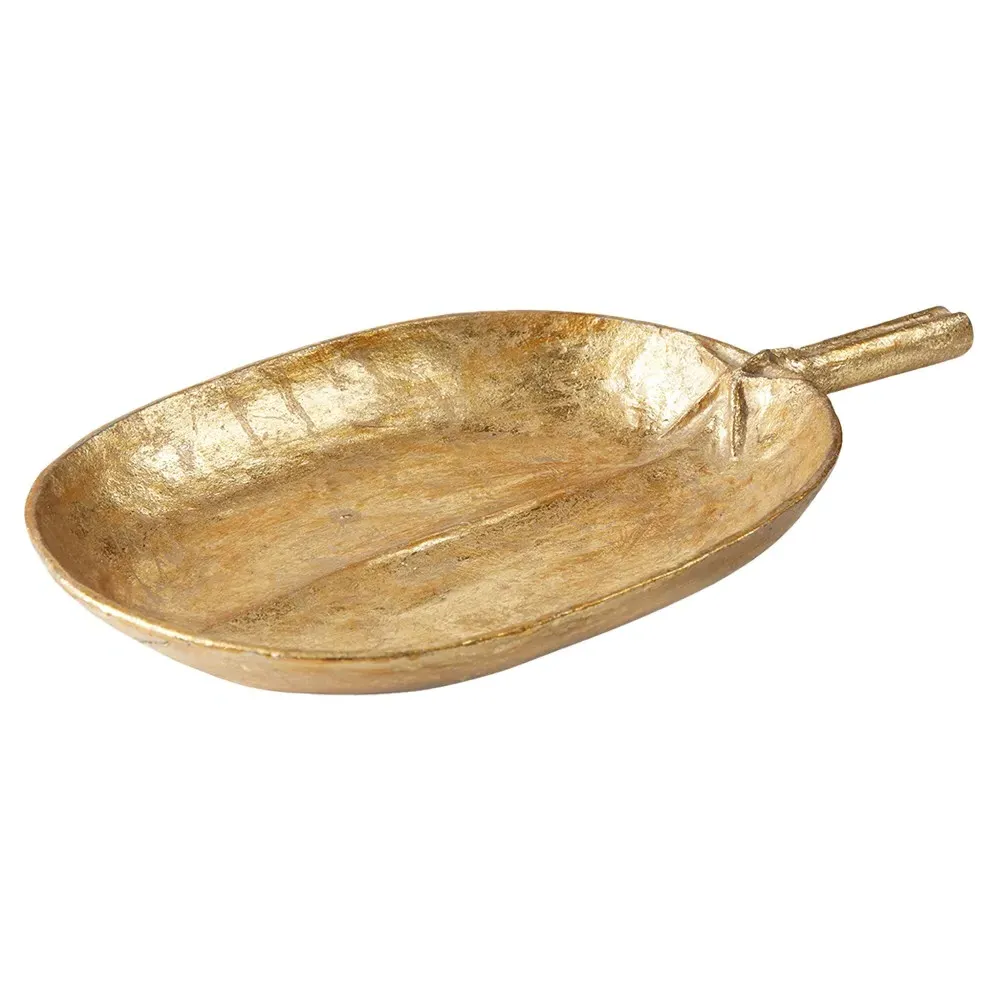 Clovis Decorative Tray - Gold Leaf, Metal image