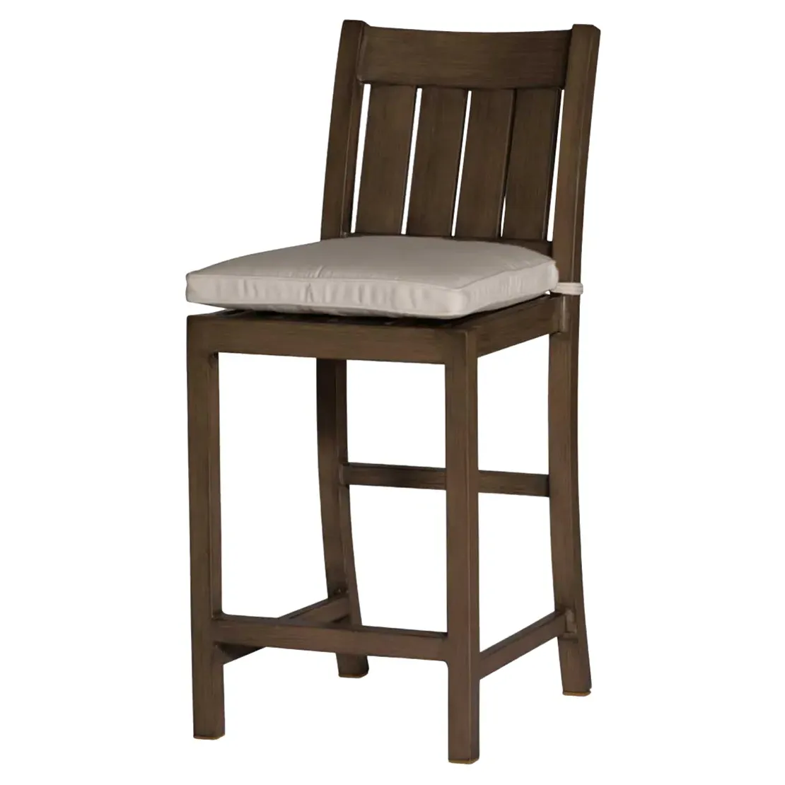 Club Aluminum Outdoor Counter Stool - Dark Brown image