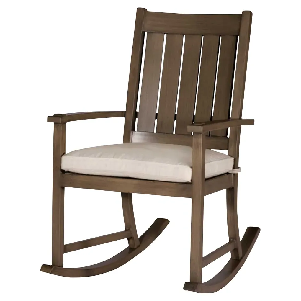 Club Aluminum Outdoor Rocker Chair - Mahogany