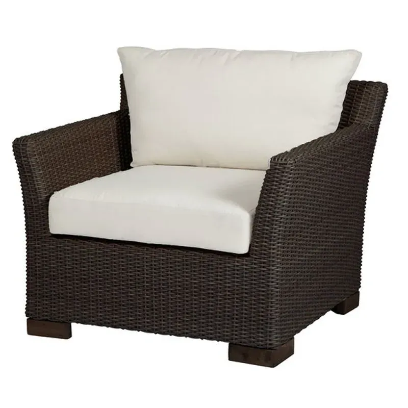 Club Woven Outdoor Lounge Chair - Brown Walnut, Wicker