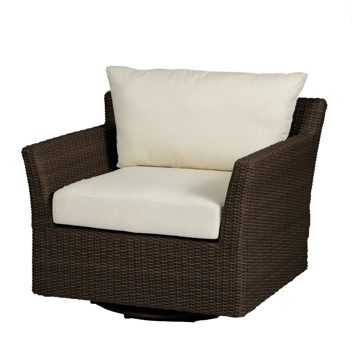 Club Woven Outdoor Swivel Glider Chair - Brown, Wicker