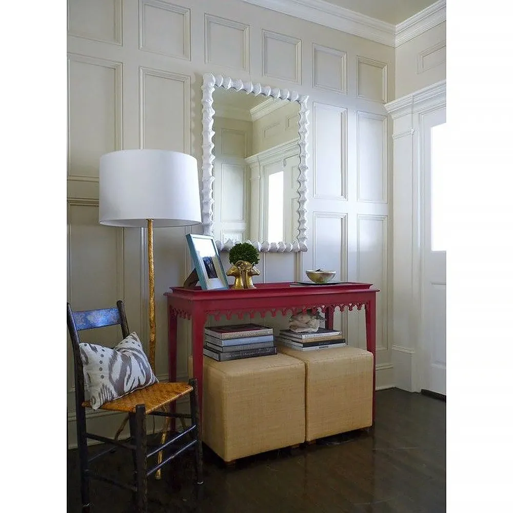 Clyde Large Wall Mirror - White, Resin