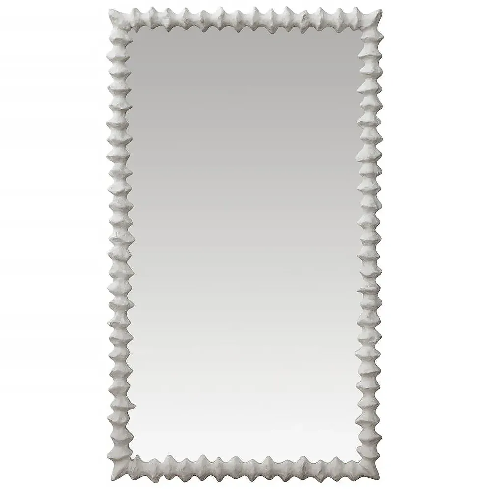 Clyde Large Wall Mirror - White, Resin
