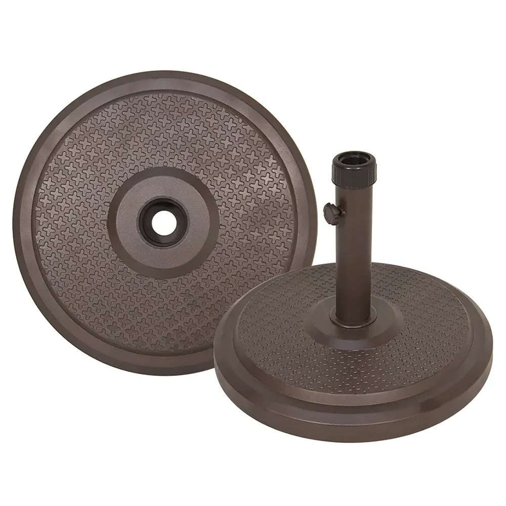 Clyde Outdoor Umbrella Base - Bronze, Concrete
